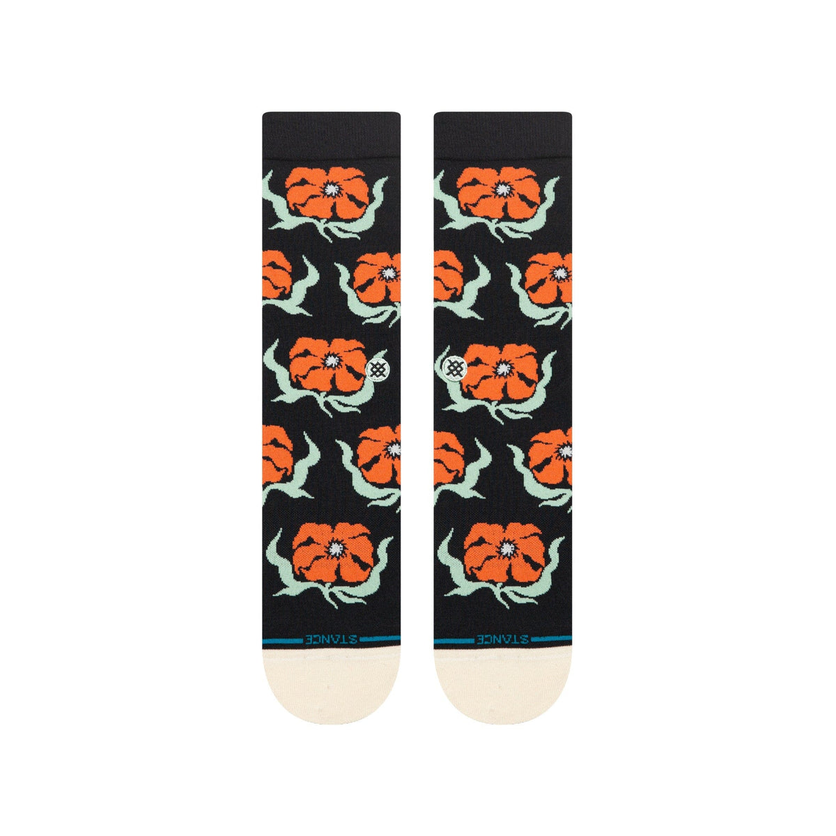 Stance Broadcast Floral Crew Sock Black Socks Stance 