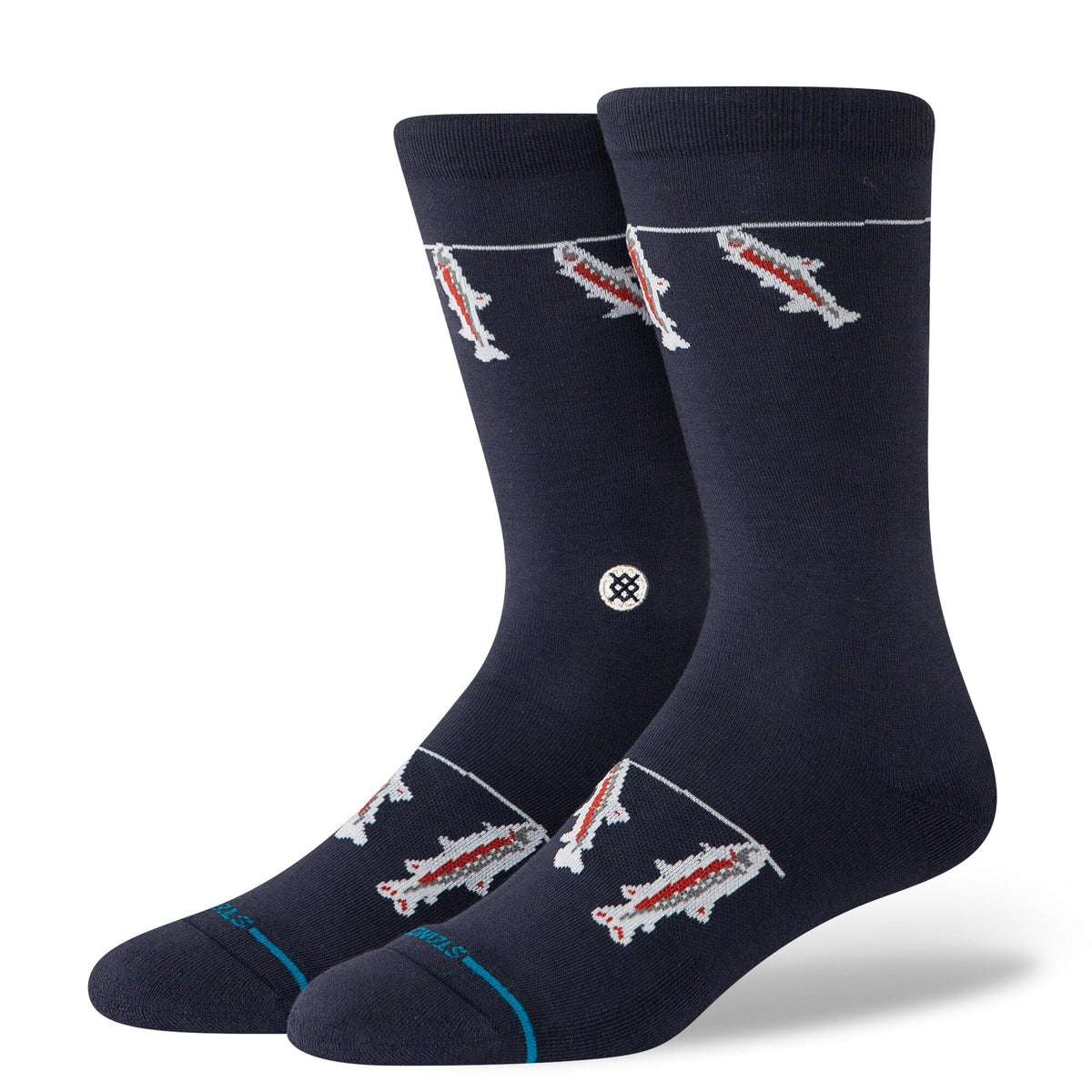 Stance Gone Fishin Crew Sock Navy Socks Stance 
