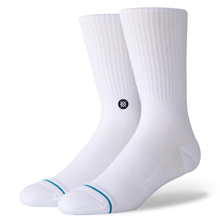 Stance Icon Crew Sock White/Black Socks Stance 