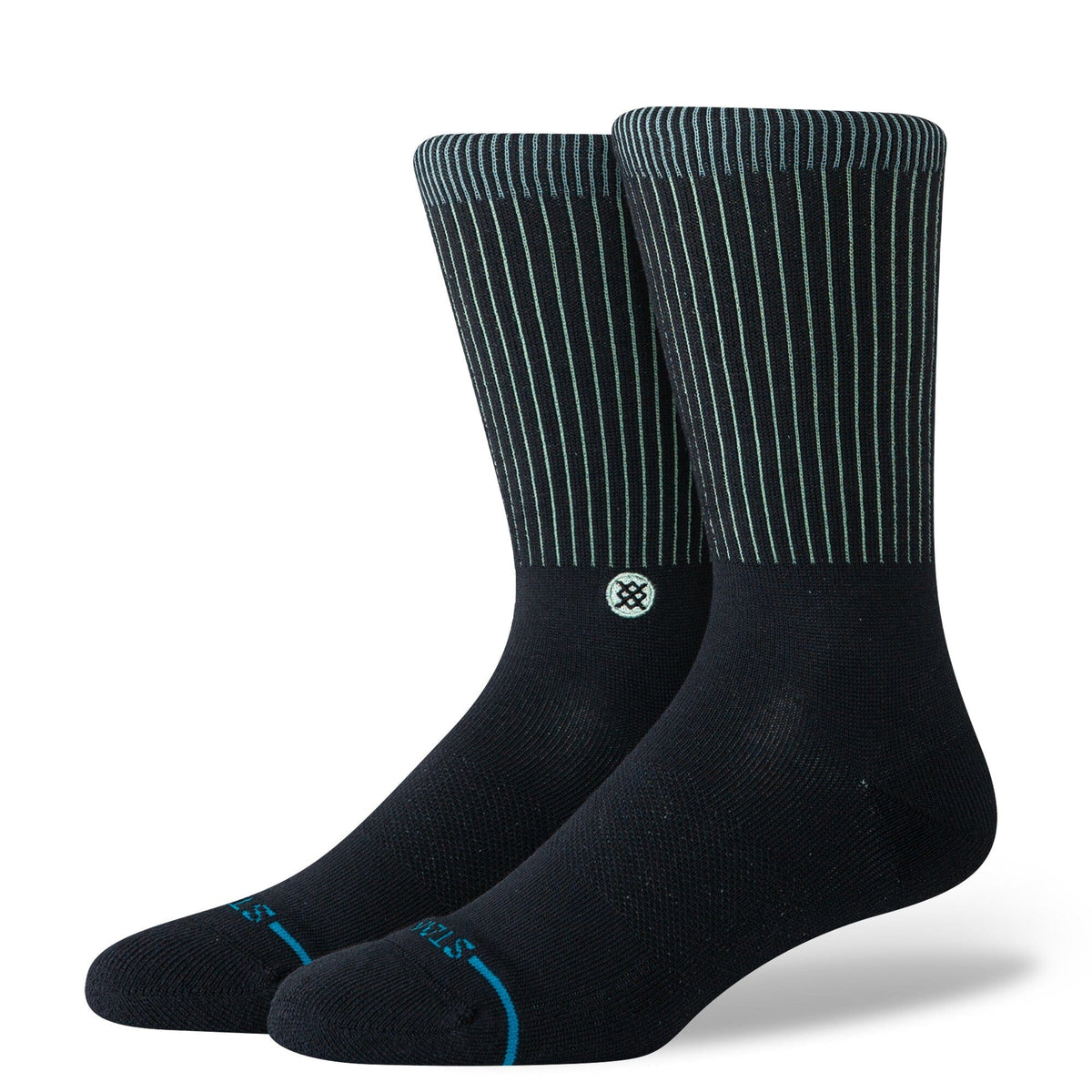 Stance Icon Pop Crew Sock Black/Teal Socks Stance 