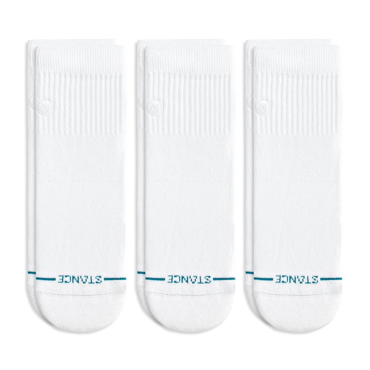 Stance Icon Quarter 3 Pack Socks White Heather socks Stance 