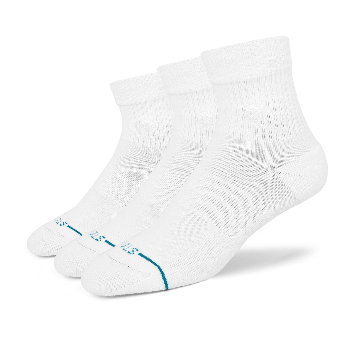 Stance Icon Quarter 3 Pack Socks White Heather socks Stance 