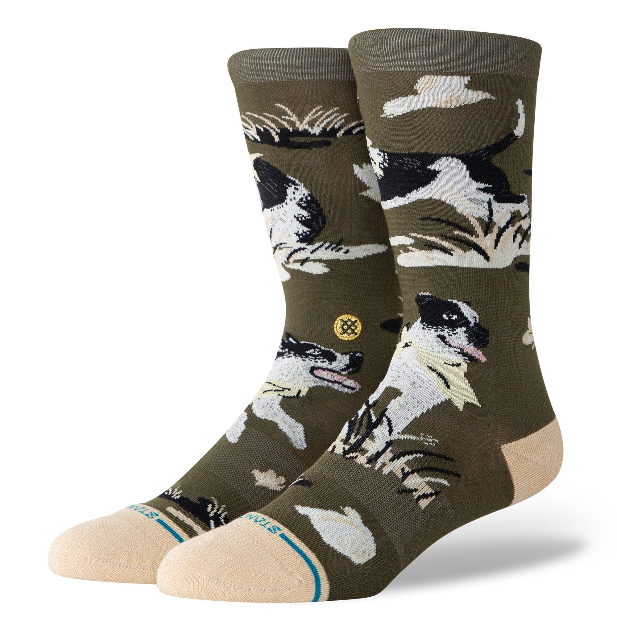 Stance Ishod Crew Sock Dark Green Socks Stance 