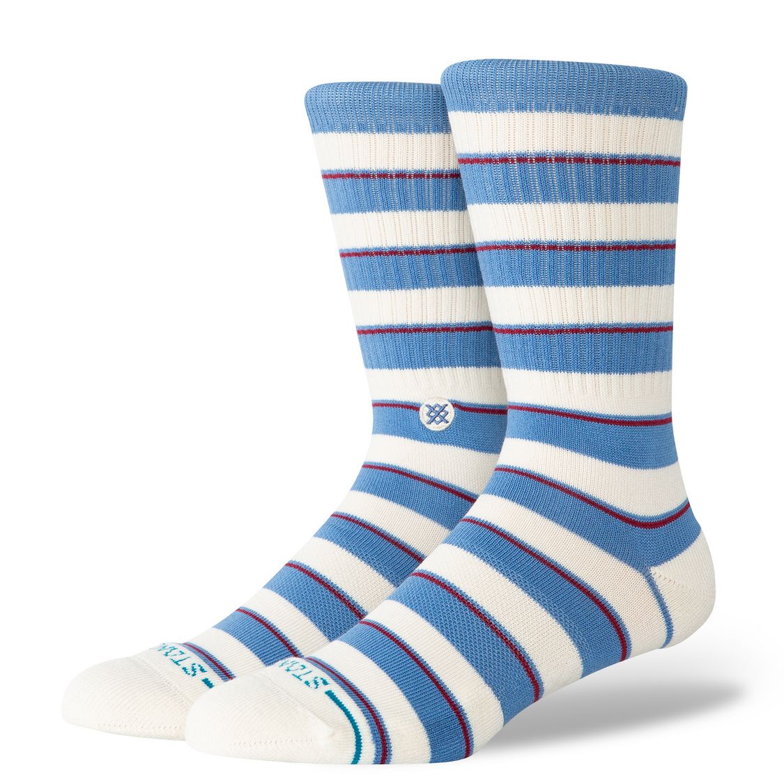 Stance Striped it Crew Sock Capri Blue Socks Stance 