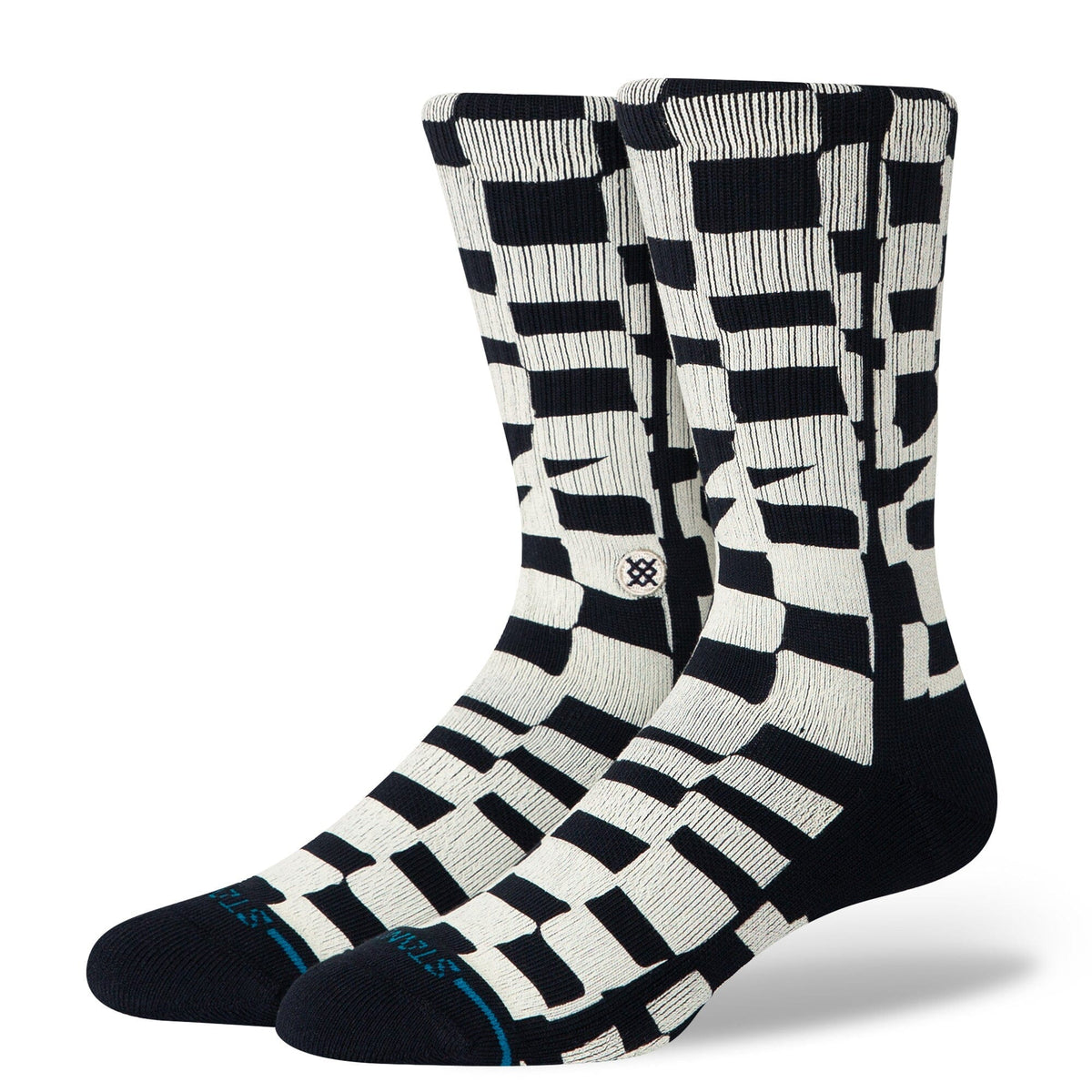 Stance Wave Check Crew Sock Black Socks Stance 