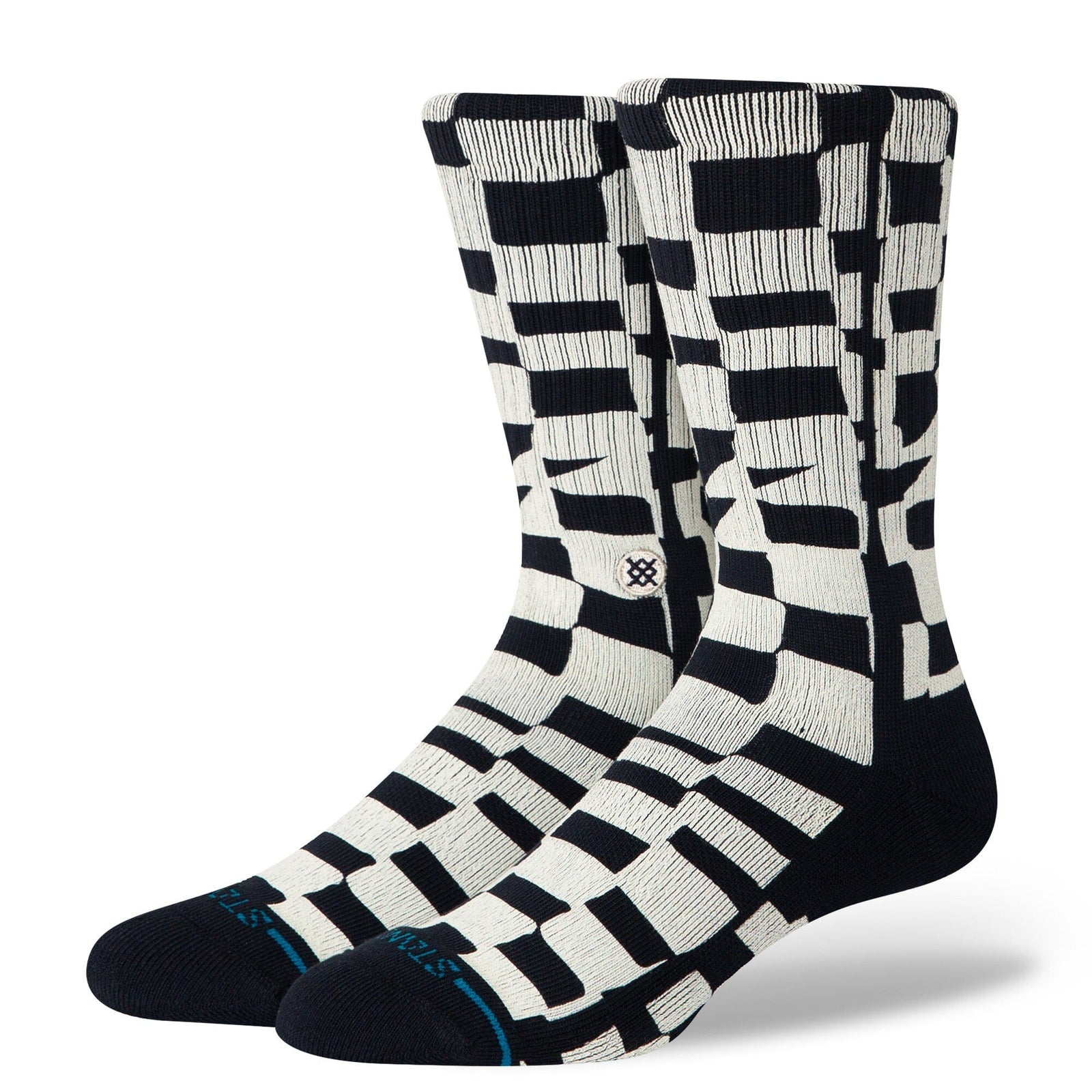 Stance Wave Check Crew Sock Black Socks Stance 