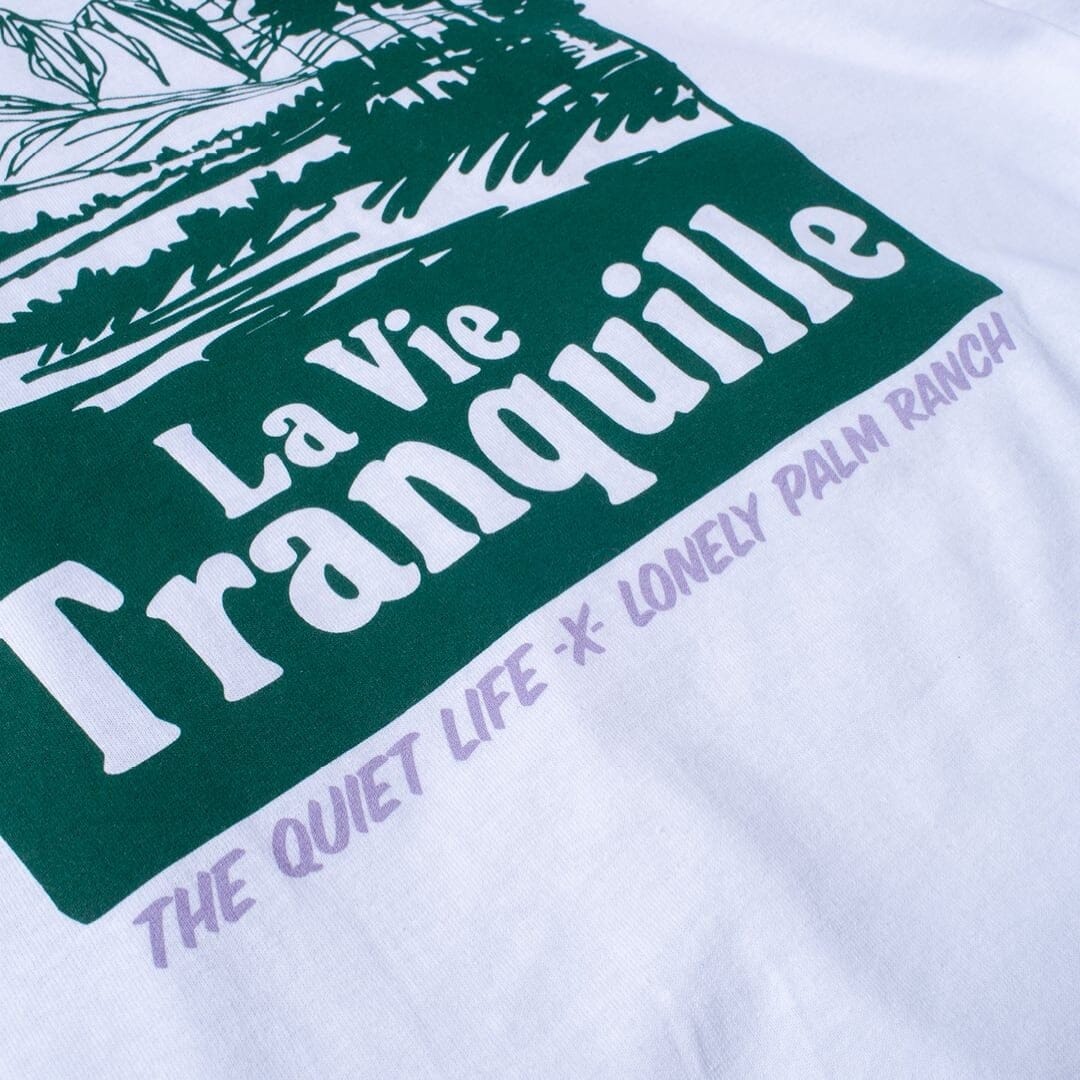 The Quiet Life La Vie Lonenly Palm L/S Tee White Tees The Quiet Life 