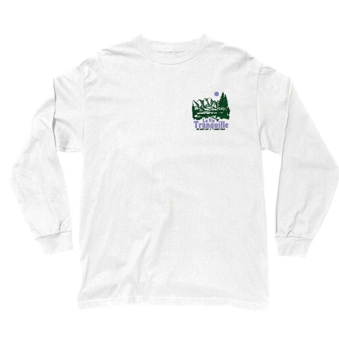 The Quiet Life La Vie Lonenly Palm L/S Tee White Tees The Quiet Life 