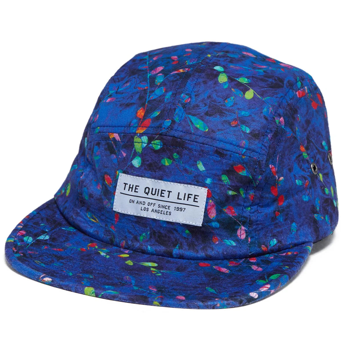 The Quiet Life Midnight Floral 5 Panel Camper Hat Blue hats The Quiet Life 