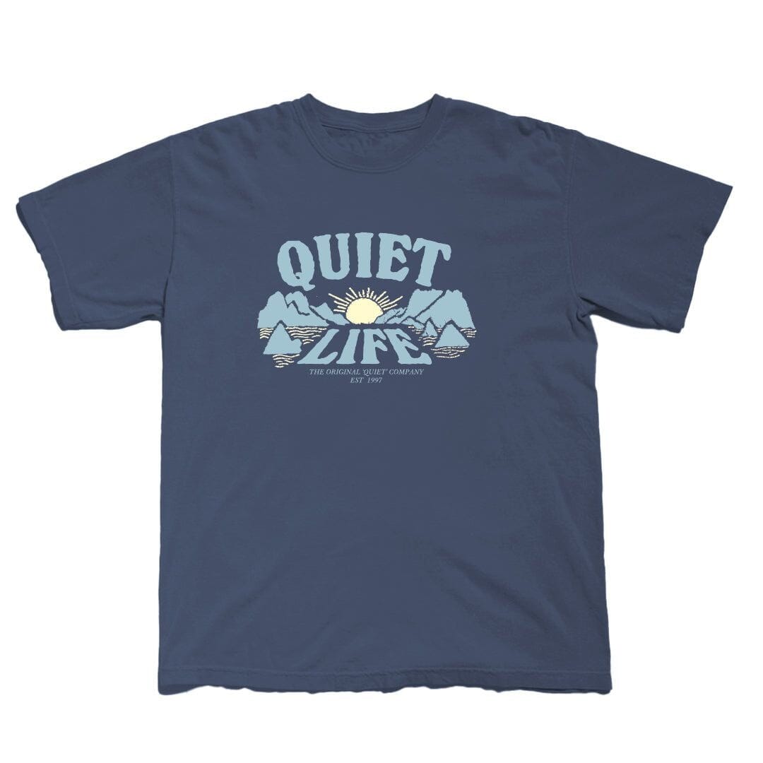 The Quiet Life Sunset Pigment Dyed Tee Midnight Blue Tees The Quiet Life 