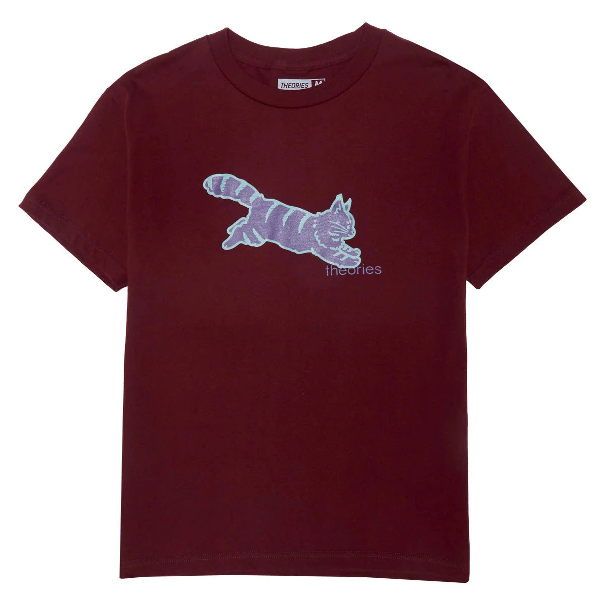 Theories Conscious Kitty Tee Maroon Tees Theories 