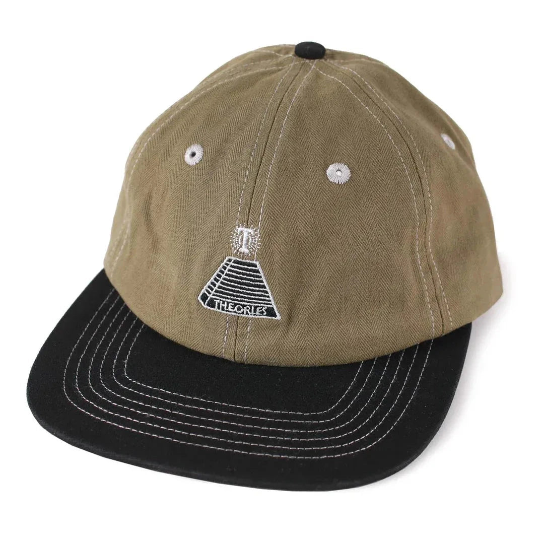 Theories Scribble Herringbone Strapbacj Hat Olive/Black Hats Theories 