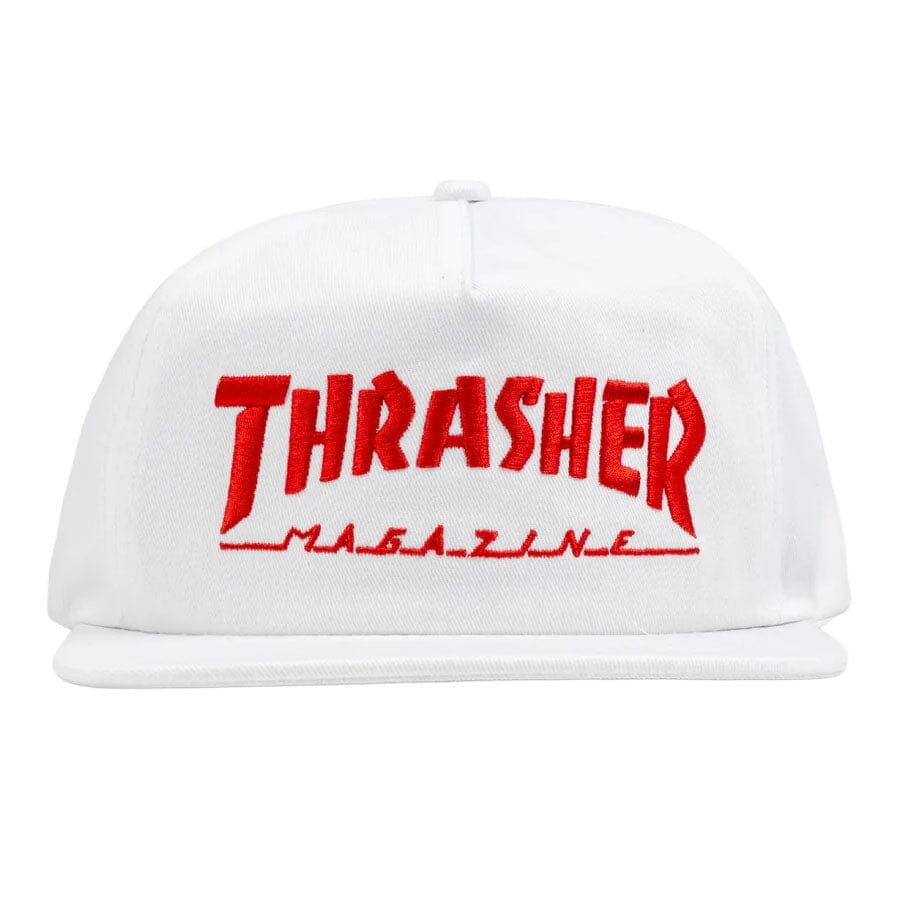 Thrasher Mag Logo Snapback Hat White hats Thrasher Magazine 