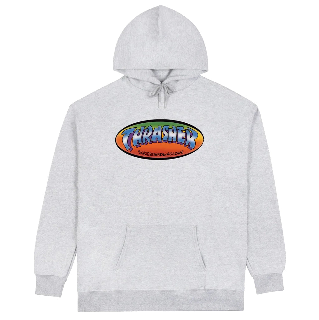 Thrasher Ninety-Five by Spanky Hoodie Ash Grey hoodies Thrasher Magazine 