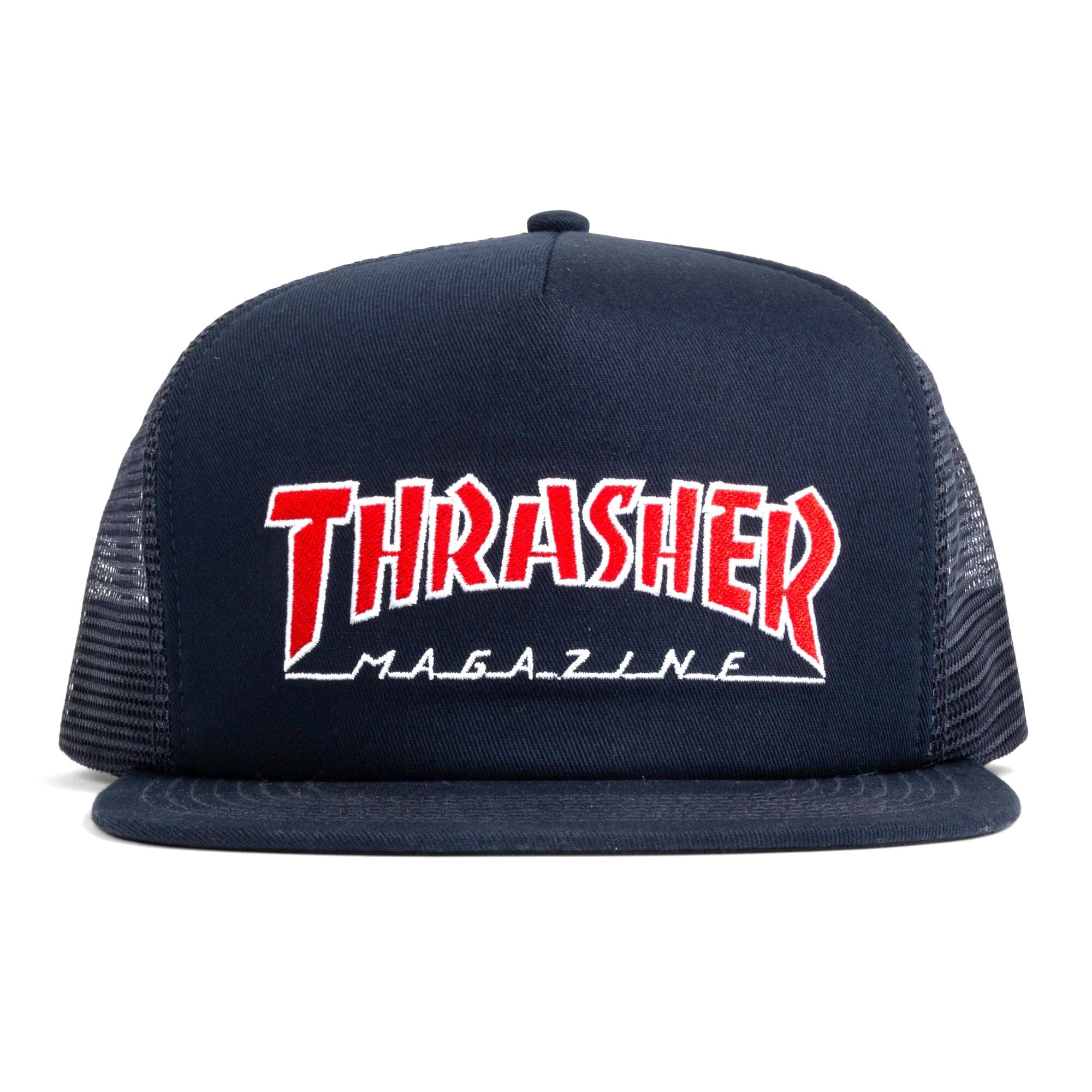 Thrasher Outlined Trucker Hat Navy hats Thrasher Magazine 