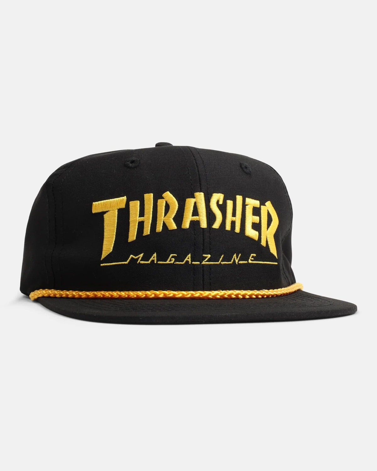 Thrasher Rope Snapback Hat Black/Yellow hats Thrasher Magazine 