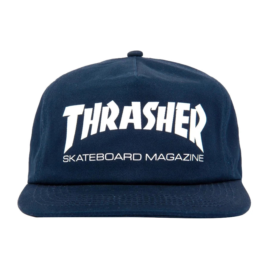 Thrasher Skate Mag Snapback Hat Navy/White hats Thrasher Magazine 