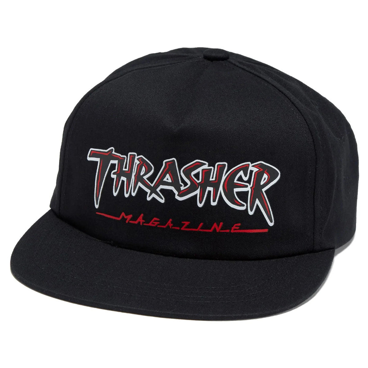 Thrasher Slash Snapback Hat Black Hats Thrasher Magazine 