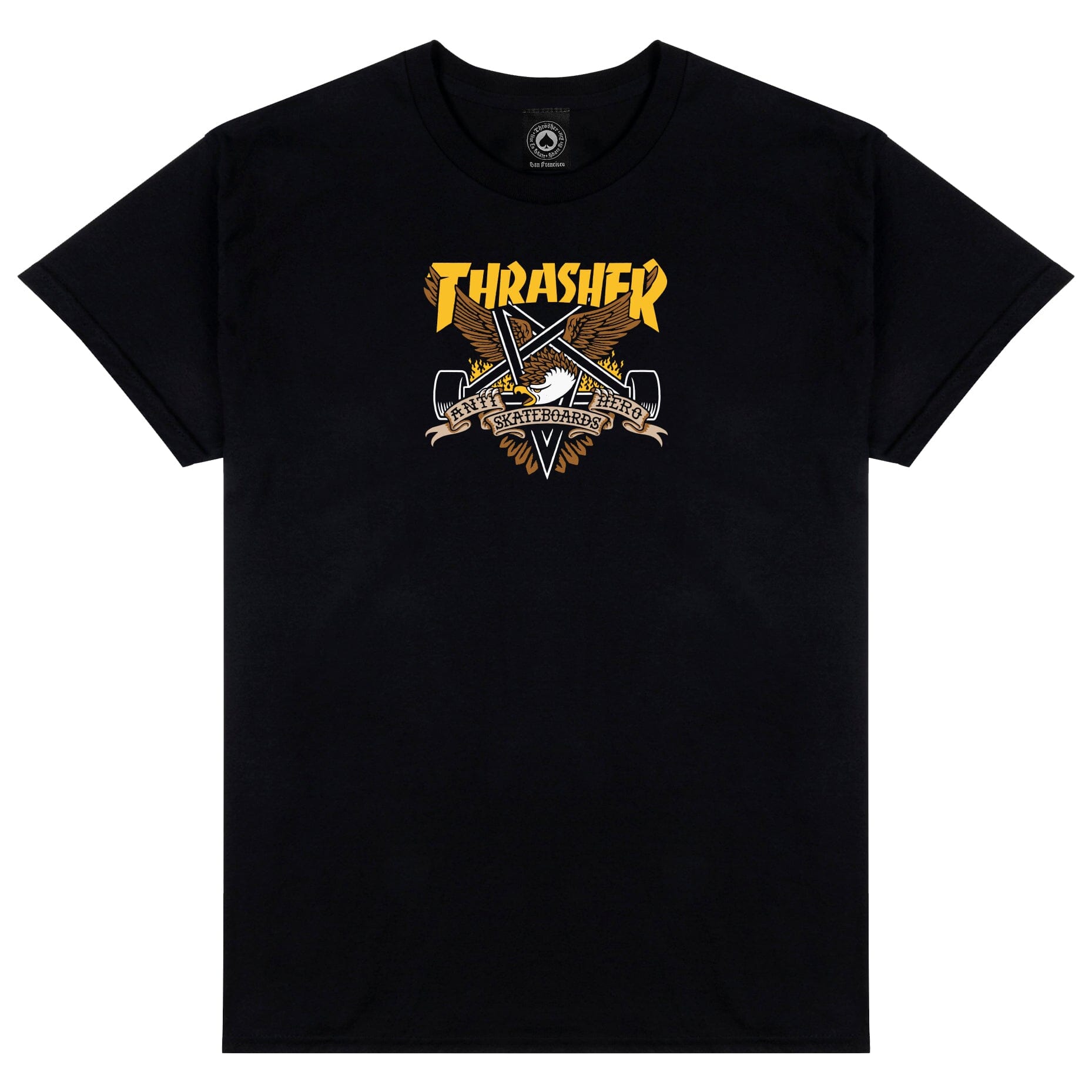 Thrasher x Anti Hero Eaglegram Tee Black tees Thrasher Magazine 