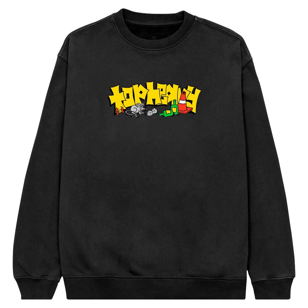 Top Heavy Skate Rat Crewneck Black crewnecks Top Heavy Entertainment 