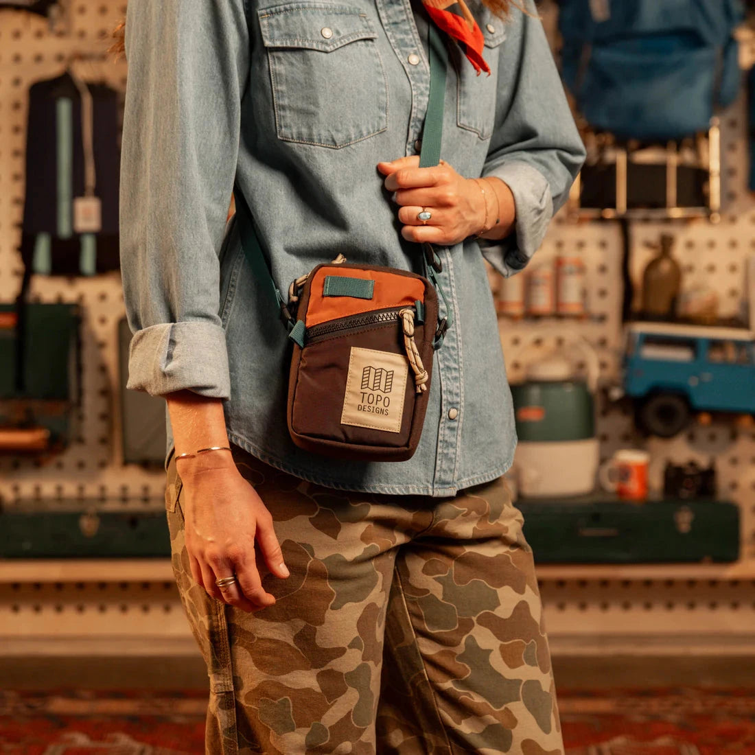 Topo Designs Mini Shoulder Bag Woodland/Terracotta bags Topo Designs 