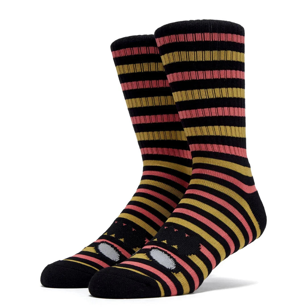 Toy Machine Monster Face Mini Stripes Black Socks Toy Machine 