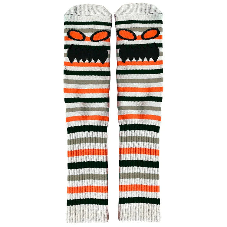 Toy Machine Monster Face Mini Stripes Grey Socks Toy Machine 