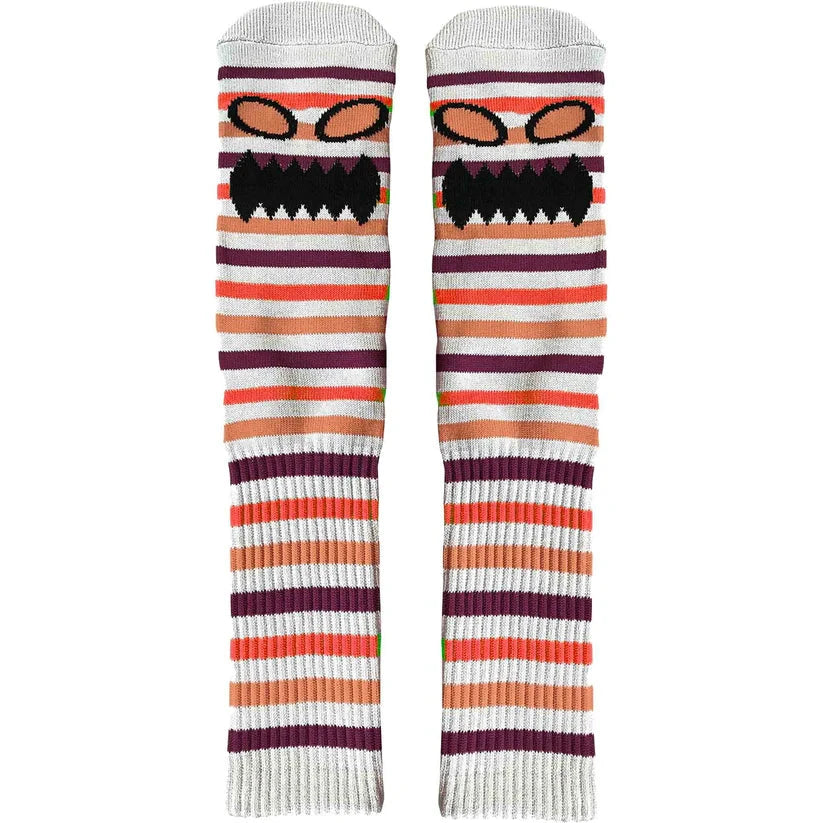 Toy Machine Monster Face Mini Stripes Orange Socks Toy Machine 