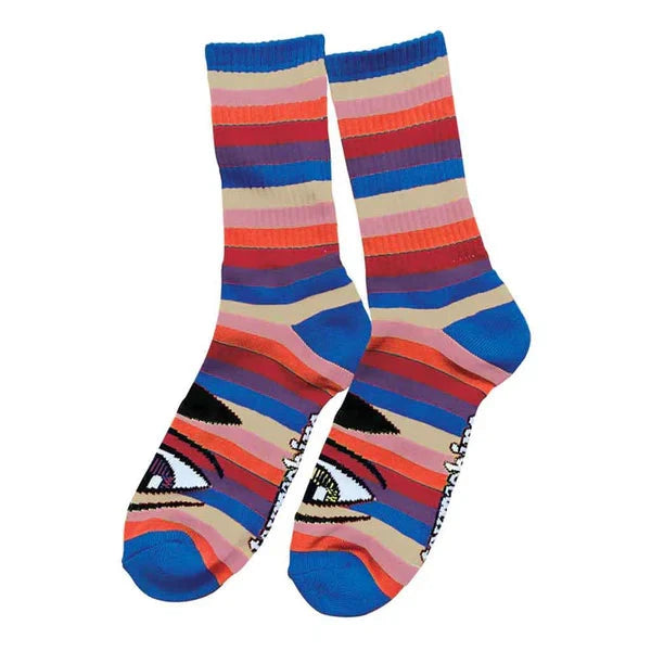 Toy Machine Sect Eye Rainbow Sock Blue Socks Toy Machine 