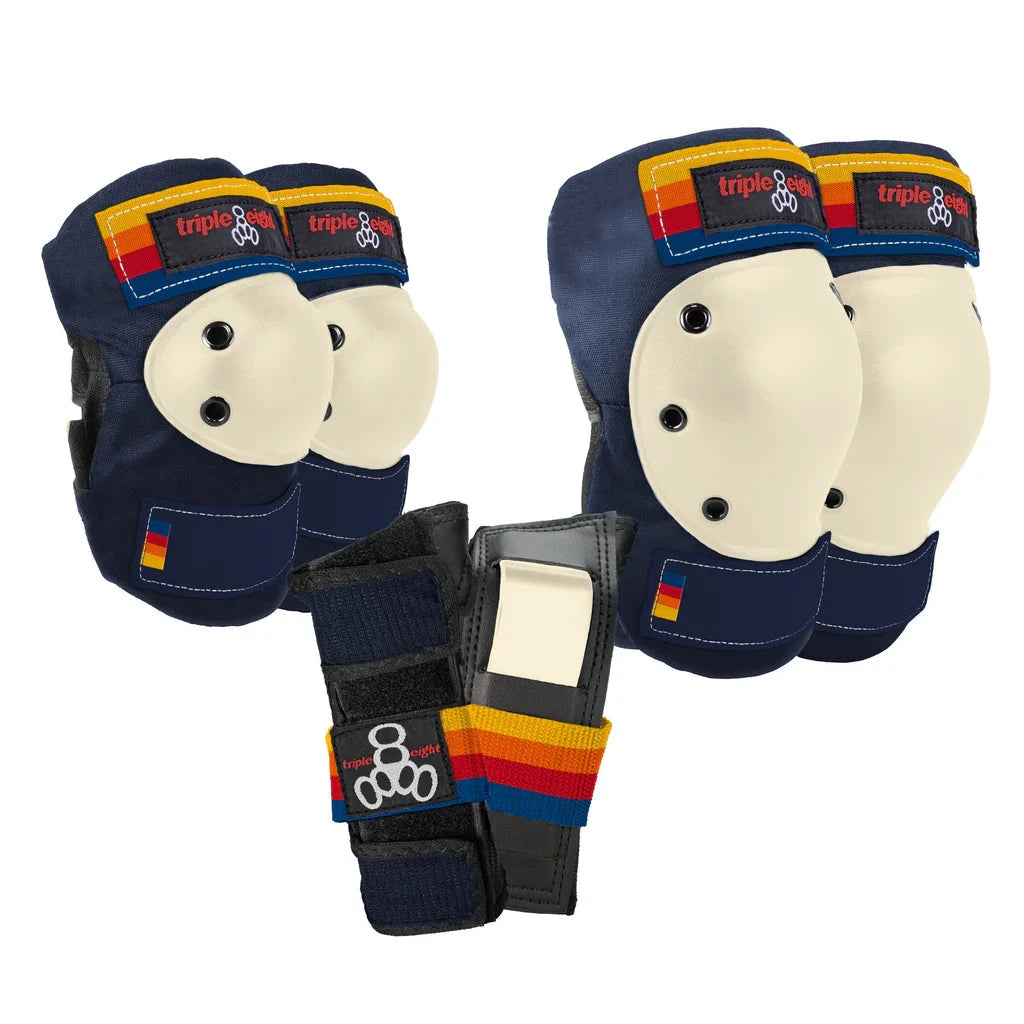 Triple 8 Saver Pad Set Pacific Beach Navy (Various Sizes) safety gear Triple 8 