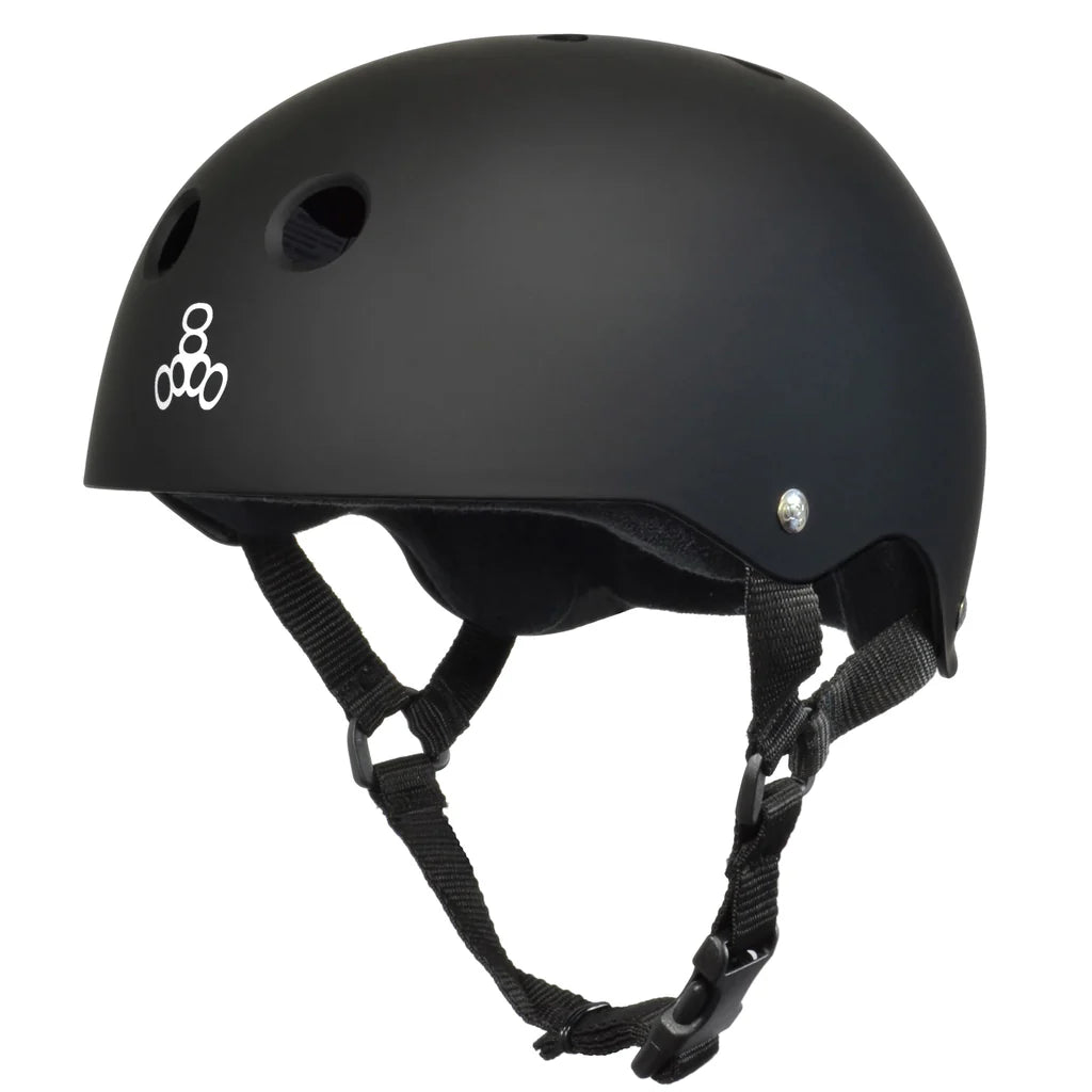 Triple 8 Sweatsaver Helmet Black/White Logo safety gear Triple 8 