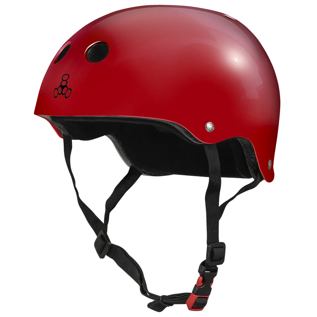 Triple 8 The Certified Sweatsaver Helmet Glossy Scarlet Red safety gear Triple 8 