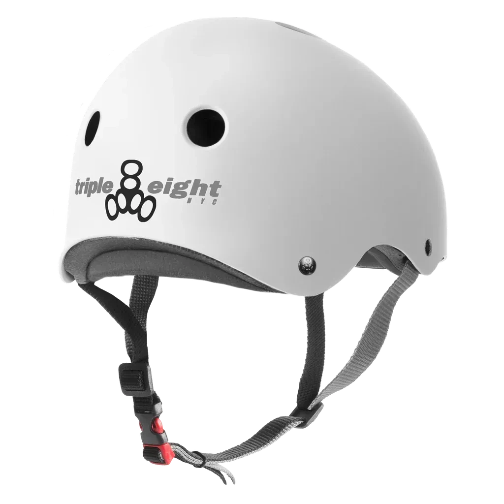 Triple 8 The Certified Sweatsaver Helmet White Matte safety gear Triple 8 