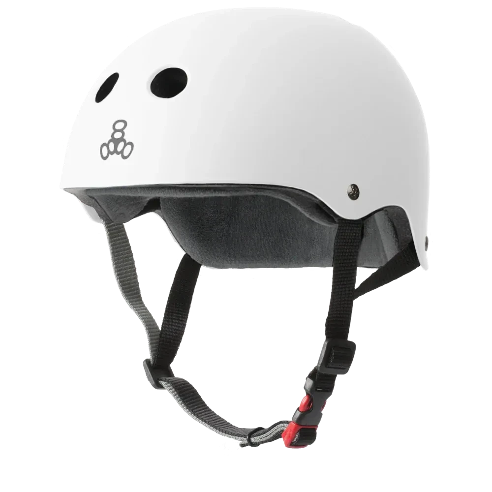 Triple 8 The Certified Sweatsaver Helmet White Matte safety gear Triple 8 