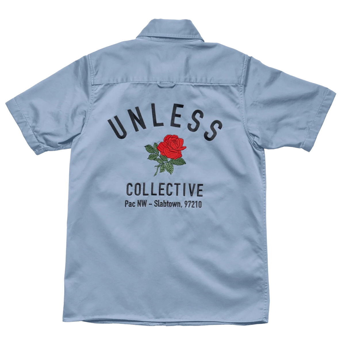 Unless Collective Embroidered Work Short China Blue shirts Unless Collective 