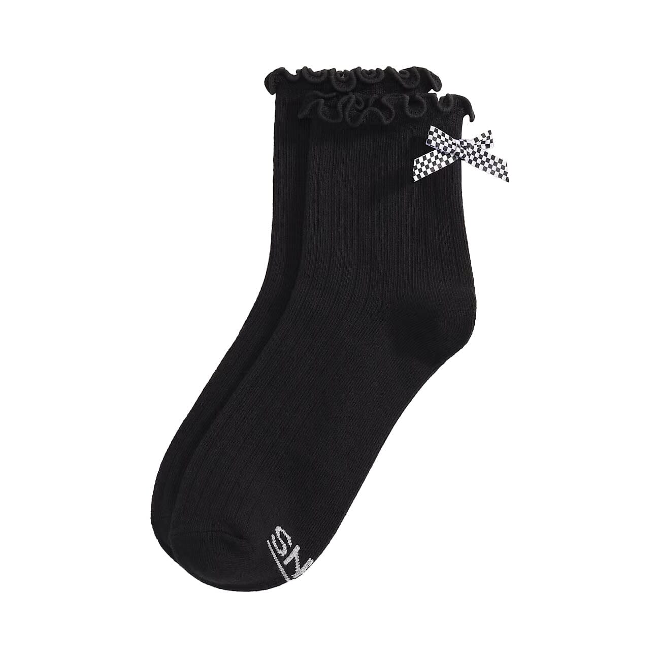 Vans Bow Back Check Crew Sock Black Socks Vans 