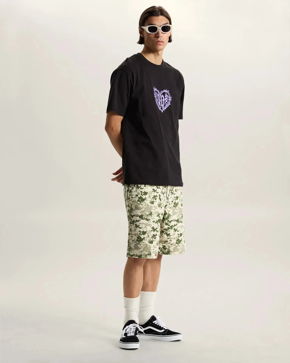 Vans Check 5 Baggy Canvas Short Digi Camo Shorts Vans 