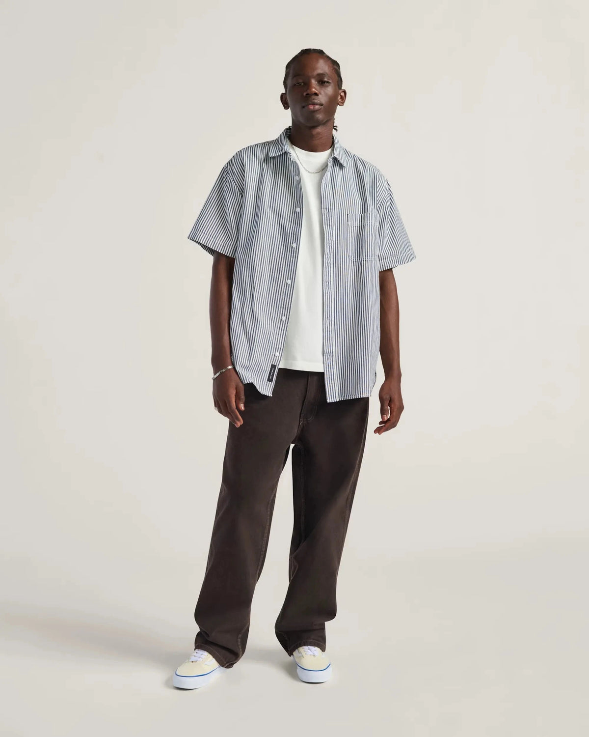 Vans Lawson Stripe Woven White/Dress Blues shirts Vans 