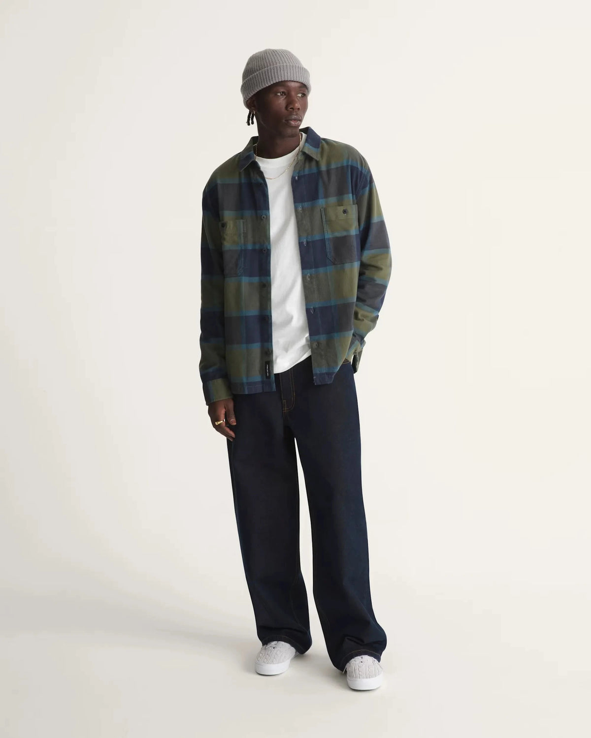 Vans LX Check 5 Loose Denim Pants Dark Rinse Pants Vans 