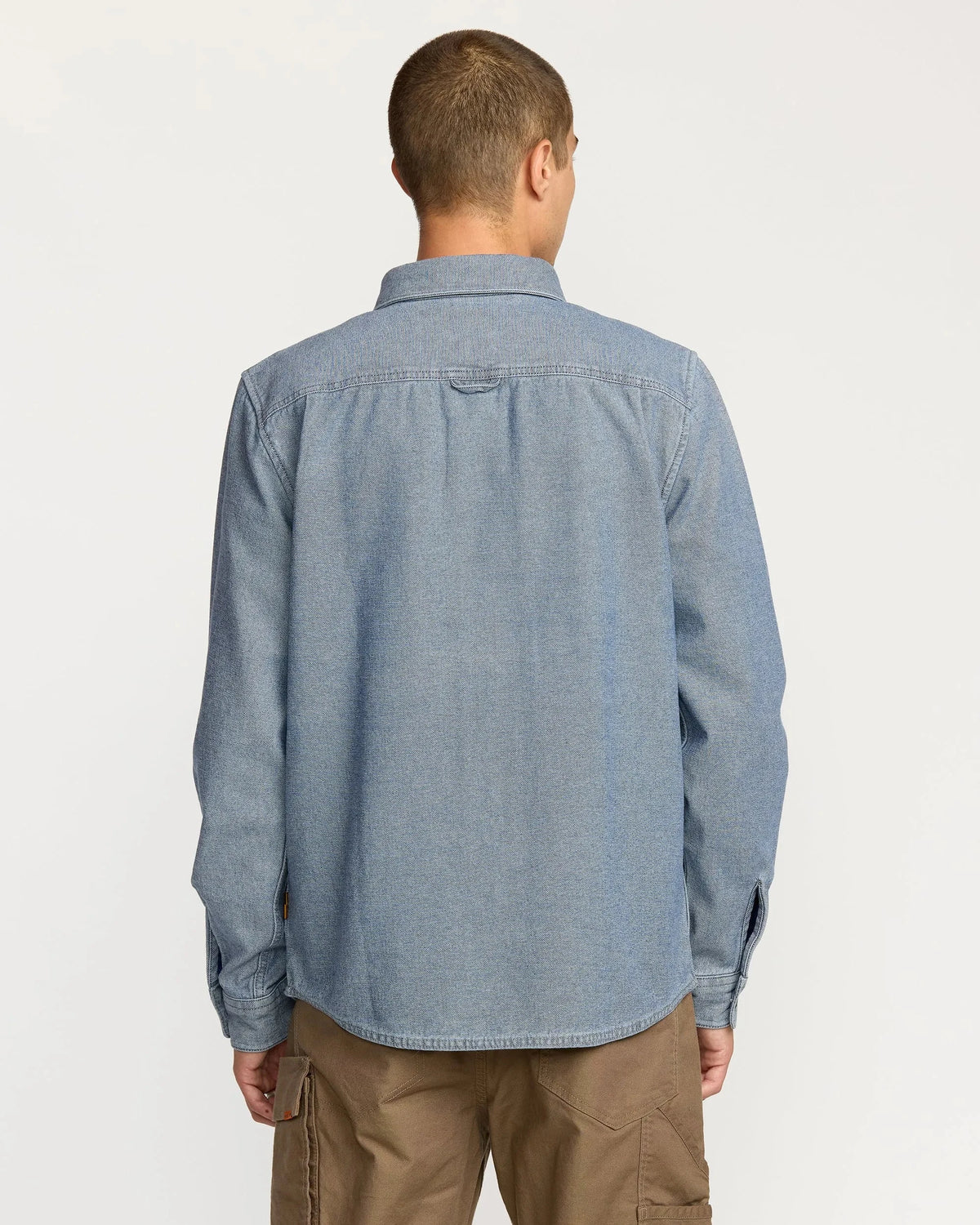 Volcom Levelstone L/S Workwear Shirt Blue Wash shirts Volcom 