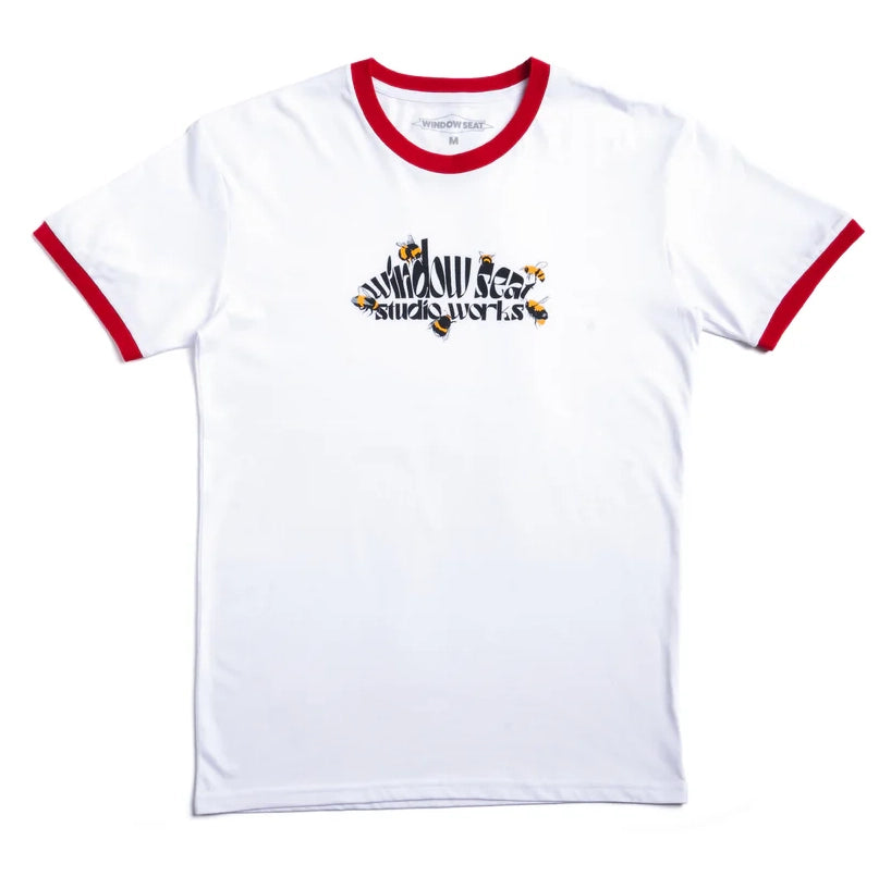 Window Seat Studio Works Swarm Ringer Tee White/Red tees Window Seat Studio Works 