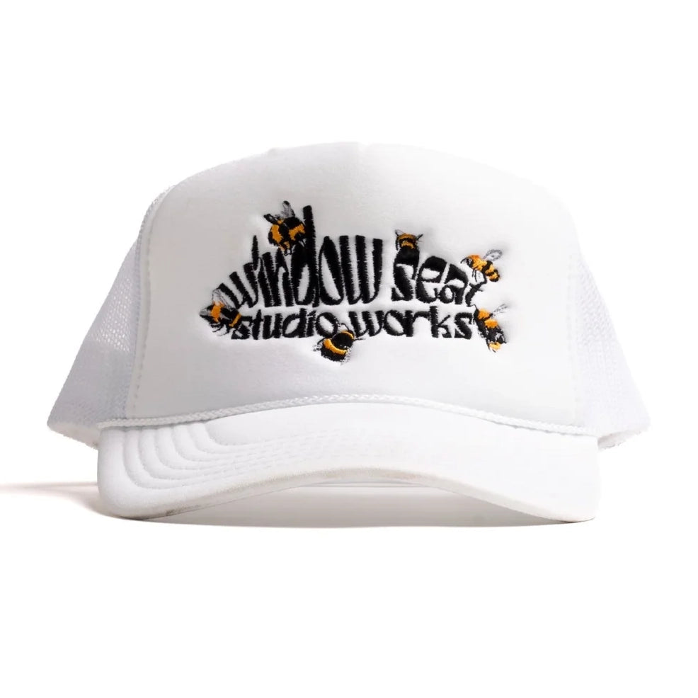 Window Seat Studio Works Swarm Trucker Hat White hats Window Seat Studio Works 