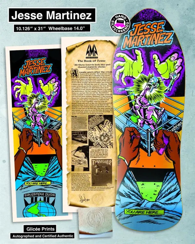 World Industries Jesse Martinez Rock'em Sock'em Screened Deck LTD 10.1 decks World Industries 