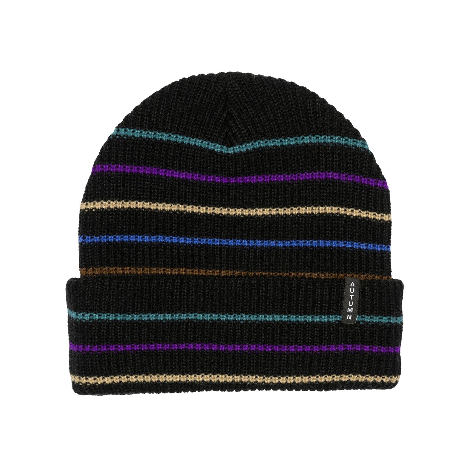Autumn Multi Stripe Beanie 2024 Black beanies Autumn 