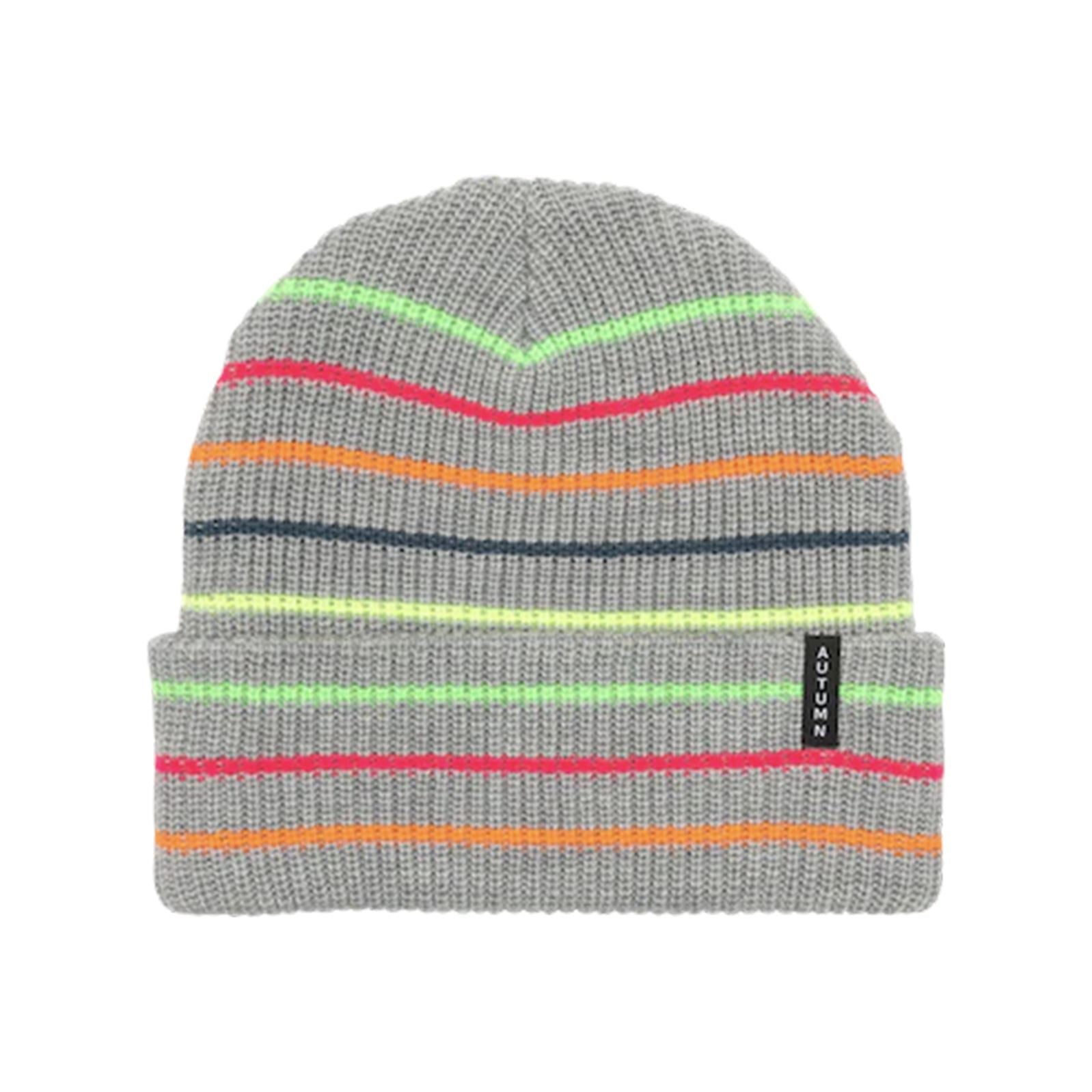 Autumn Multi Stripe Beanie 2024 Grey beanies Autumn 
