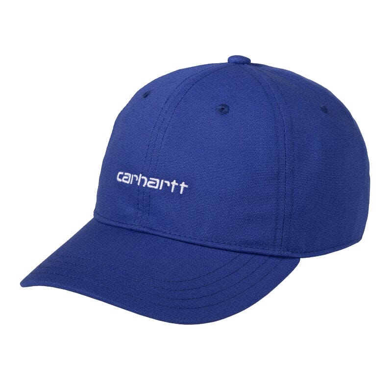 Carhartt WIP Canvas Script Cap Lazurite/White hats Carhartt WIP 
