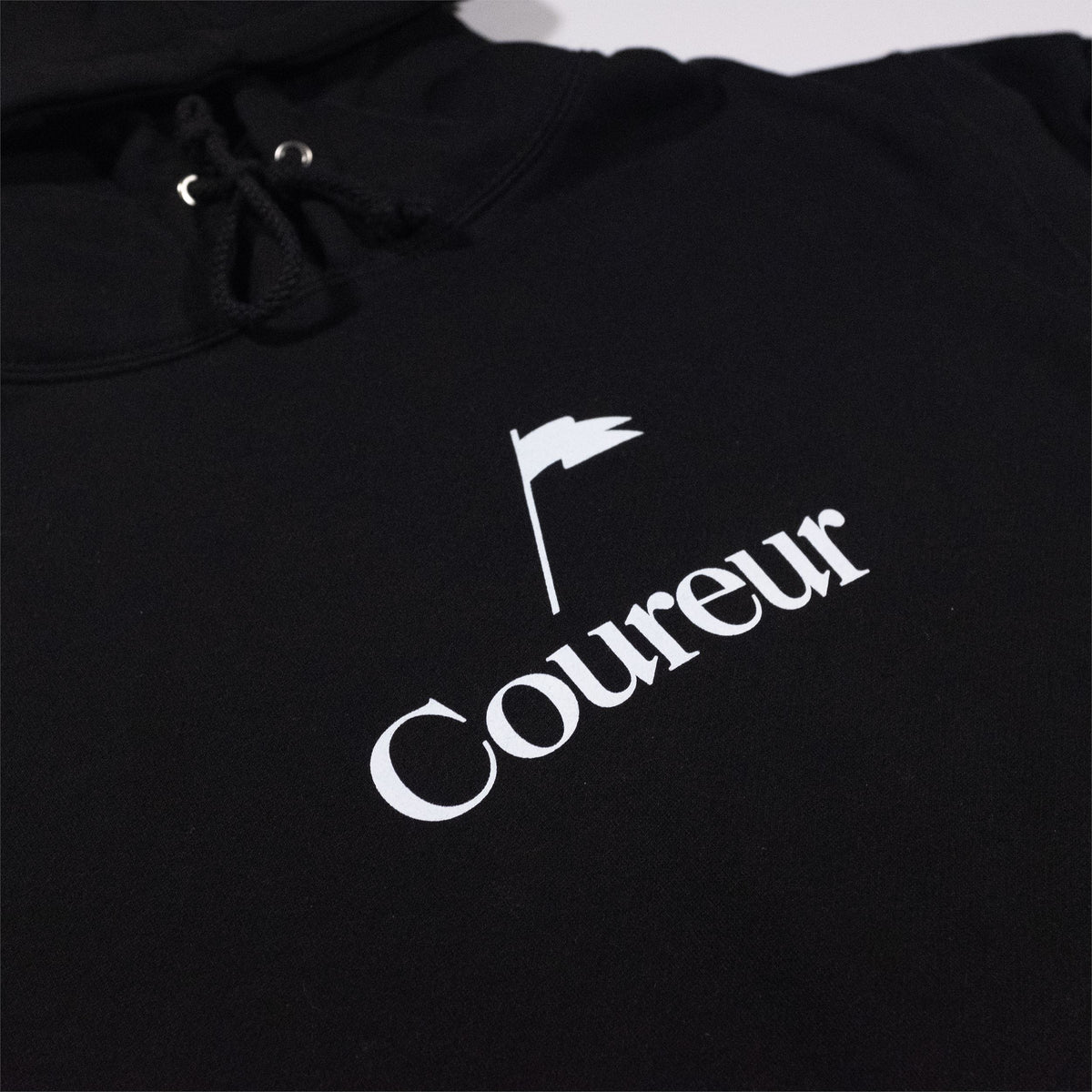 Coureur Goods Pennant Logo Hoodie Black/White hoodies Coureur Goods 