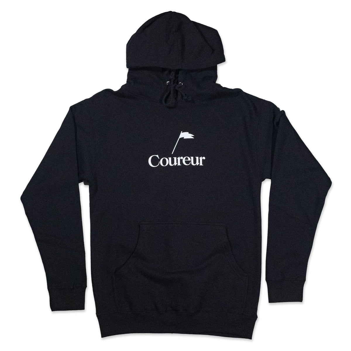 Coureur Goods Pennant Logo Hoodie Black/White hoodies Coureur Goods 