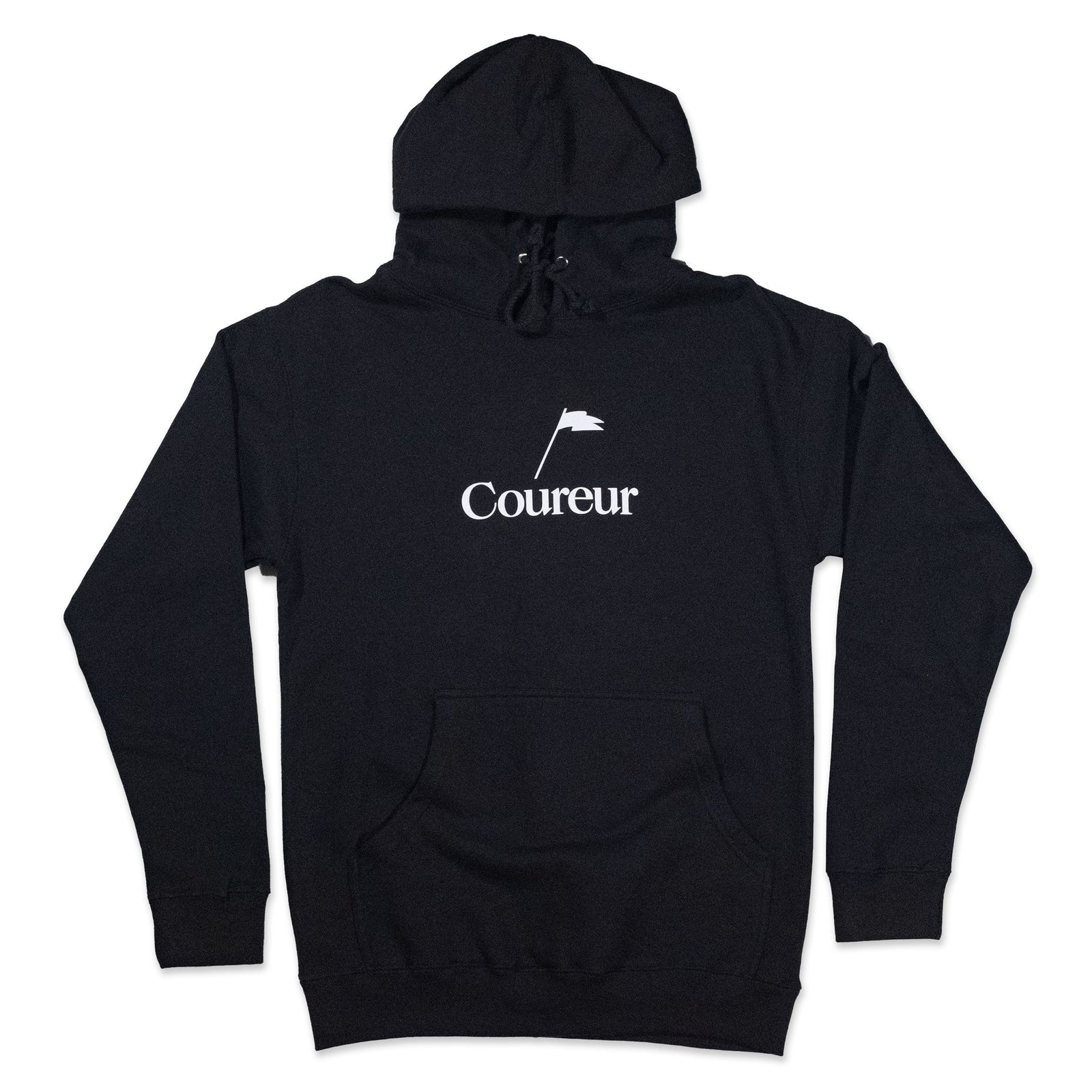 Coureur Goods Pennant Logo Hoodie Black/White hoodies Coureur Goods 