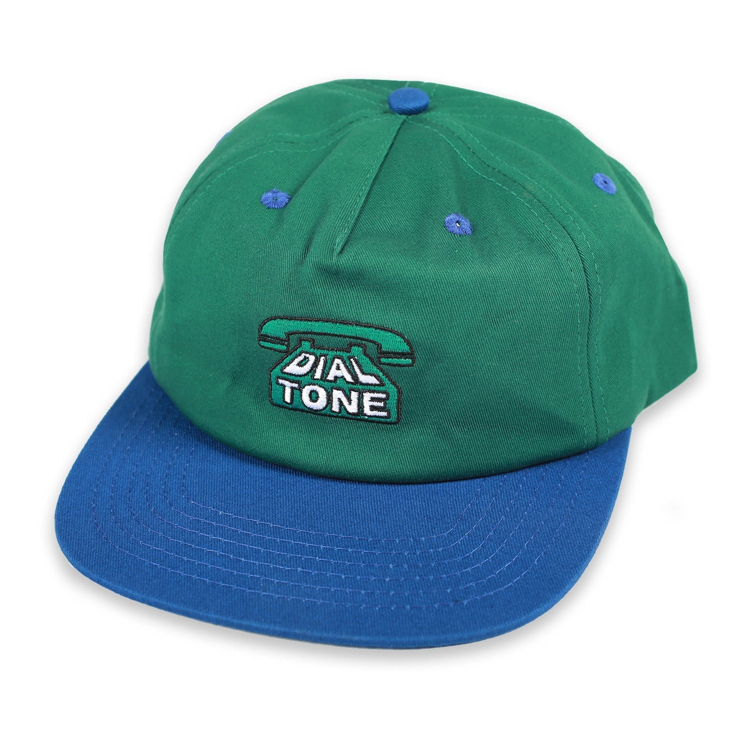 Dial Tone Dial Logo Snapback Hat Navy/Forest Hats Dial Tone 